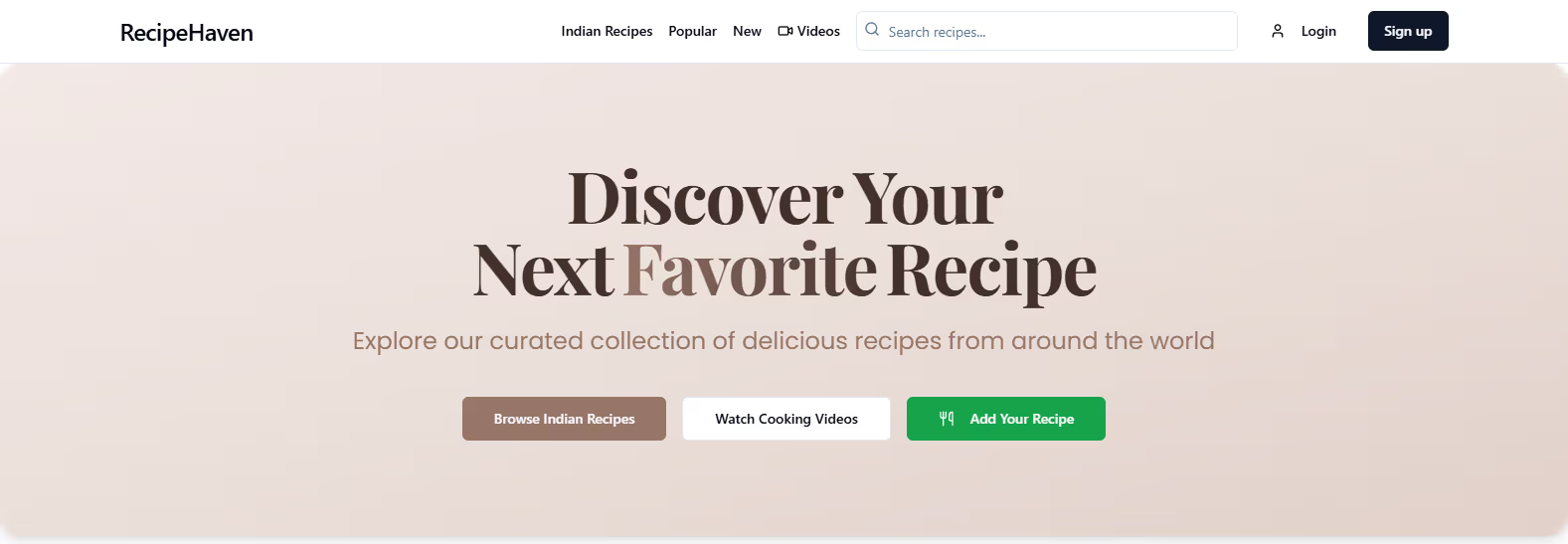 Recipe Sharing Platform